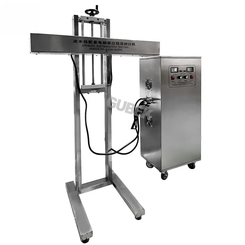 Automatic Continuous Aluminum Foil Lid Sealing Machine Bottle Cap Electromagnetic Induction Sealing Machine