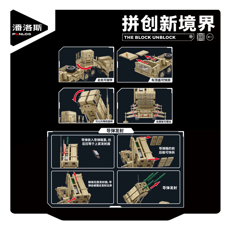 NEW 2566Pcs Military M983 Missile Vehicle Building Blocks Technical Trailer Car Bricks Toys Birthday Gifts Boys Set Christmas