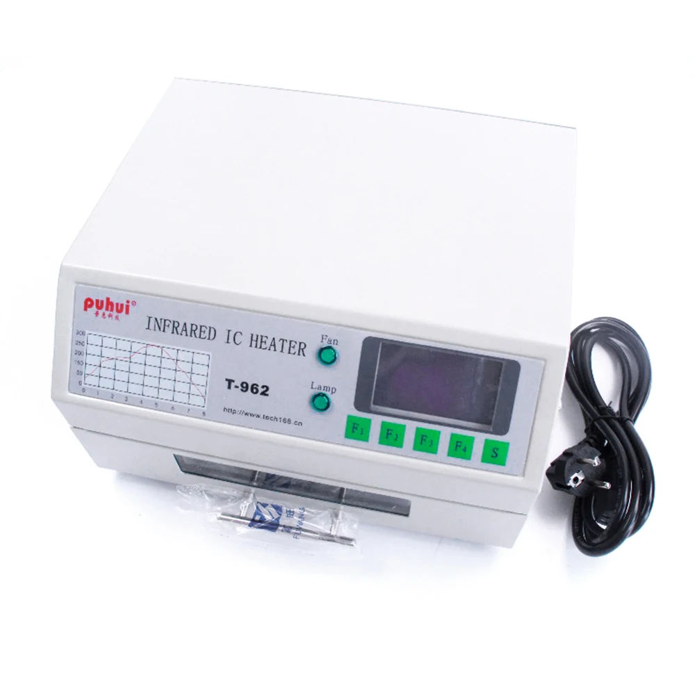 

T-962 Infrared IC Heater with smoke channel T962 Desktop Reflow Solder BGA SMD SMT Rework Station T 962