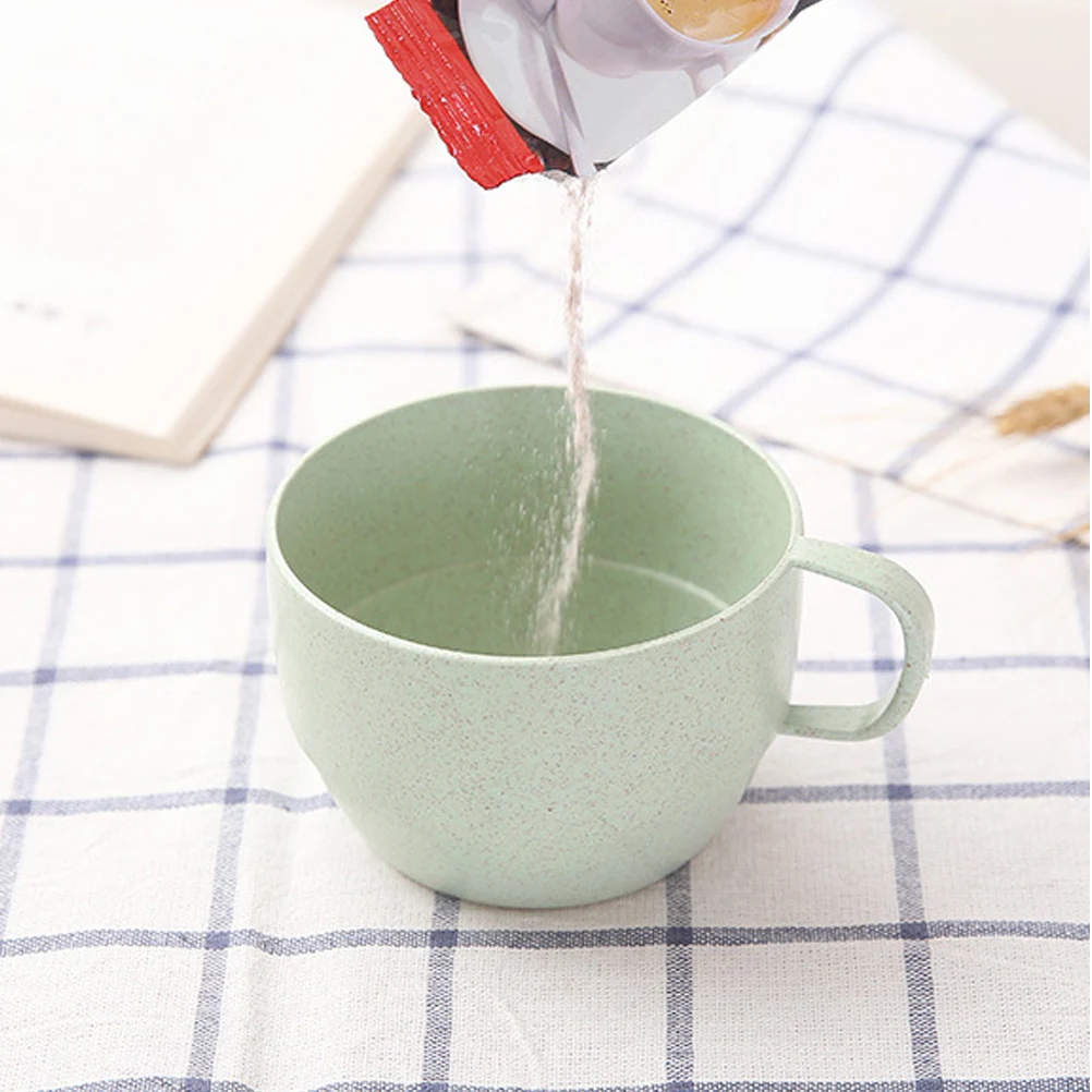 

Ideal for Healthy Drinking Cup Wheat Straw Water Cups Simple Reusable Mugs Milk
