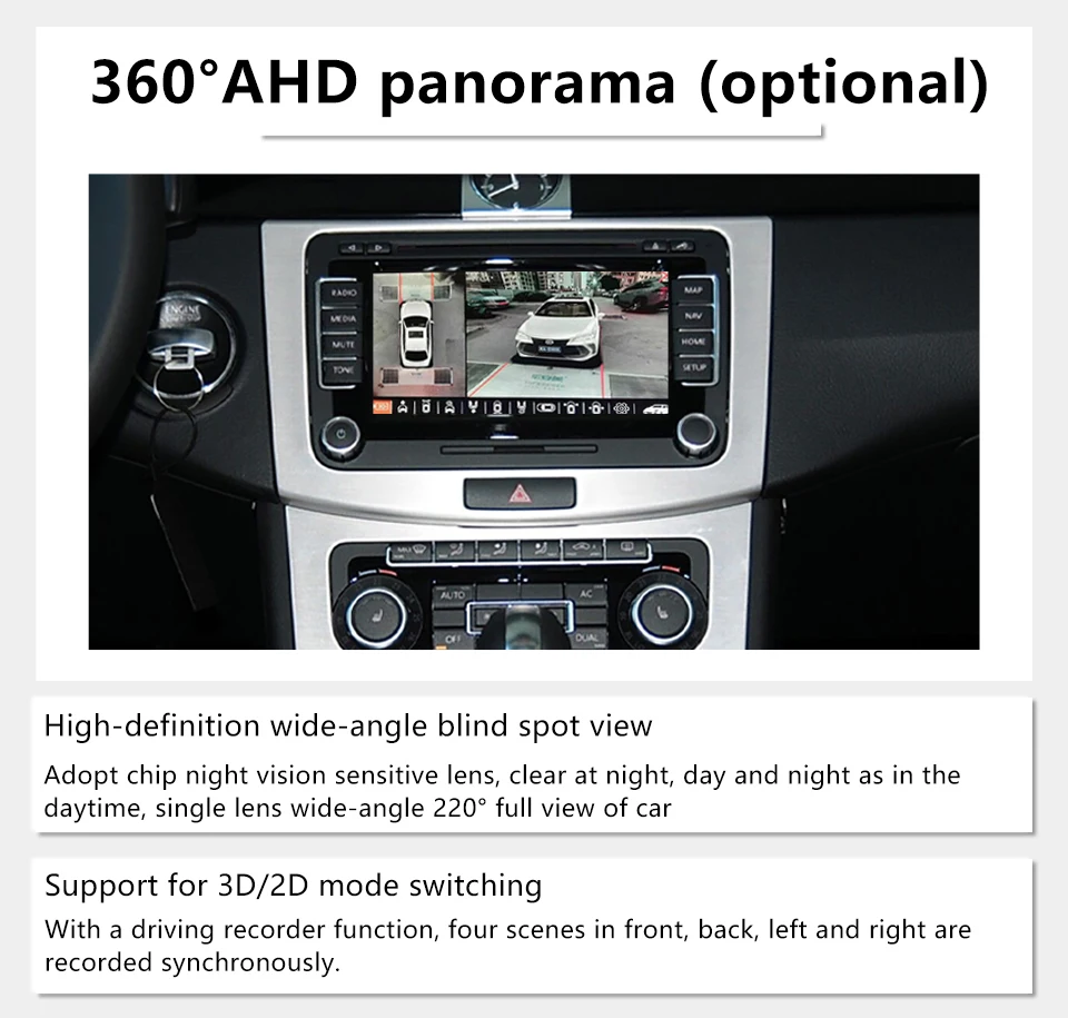 Беспроводная навигационная карта CarPlay Android Auto для VW/Volkswagen Tiguan Passat Sharan Toura RNS510, радио Mirror Link, обратное изображение