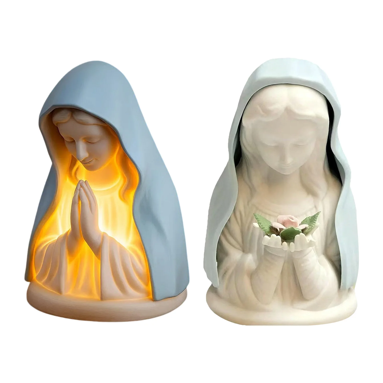 

Ночник с защитой для глаз, изысканная настольная лампа ручной работы из смолы с изображением Девы Марии, католический декор для спальни и гостиной