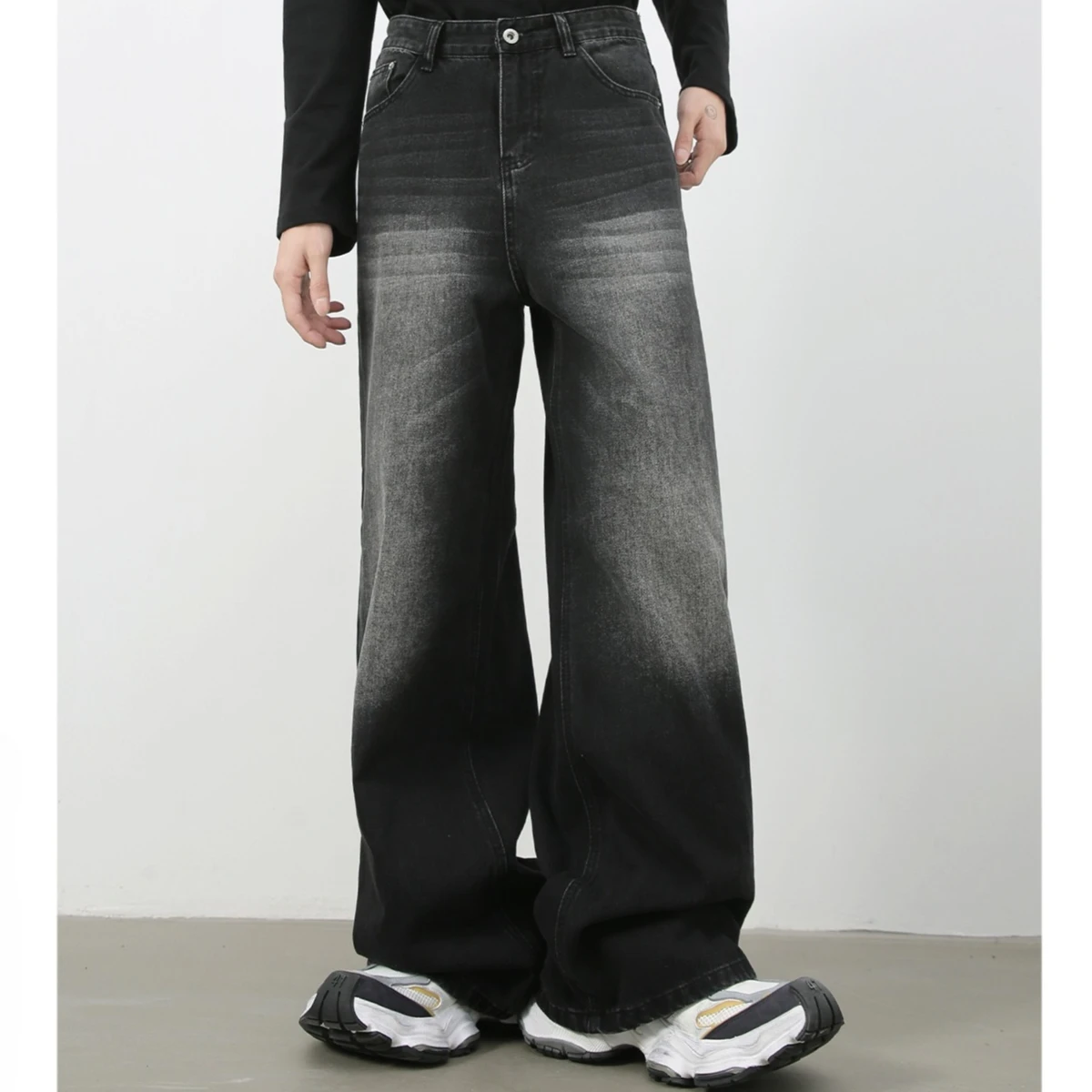 2026 nuevos pantalones vaqueros de pierna ancha lavados degradados varios colores Vintage Casual pantalones vaqueros sueltos pantalones diarios pantalones de mujer