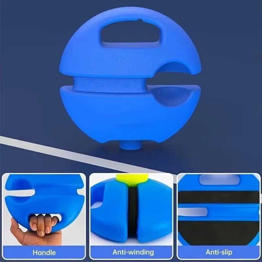 Creative Pickleball Trainer Water-Fillable Elastic Rope Tennis Trainer Blue Base Plastic Pickleball Training Aids Outdoor