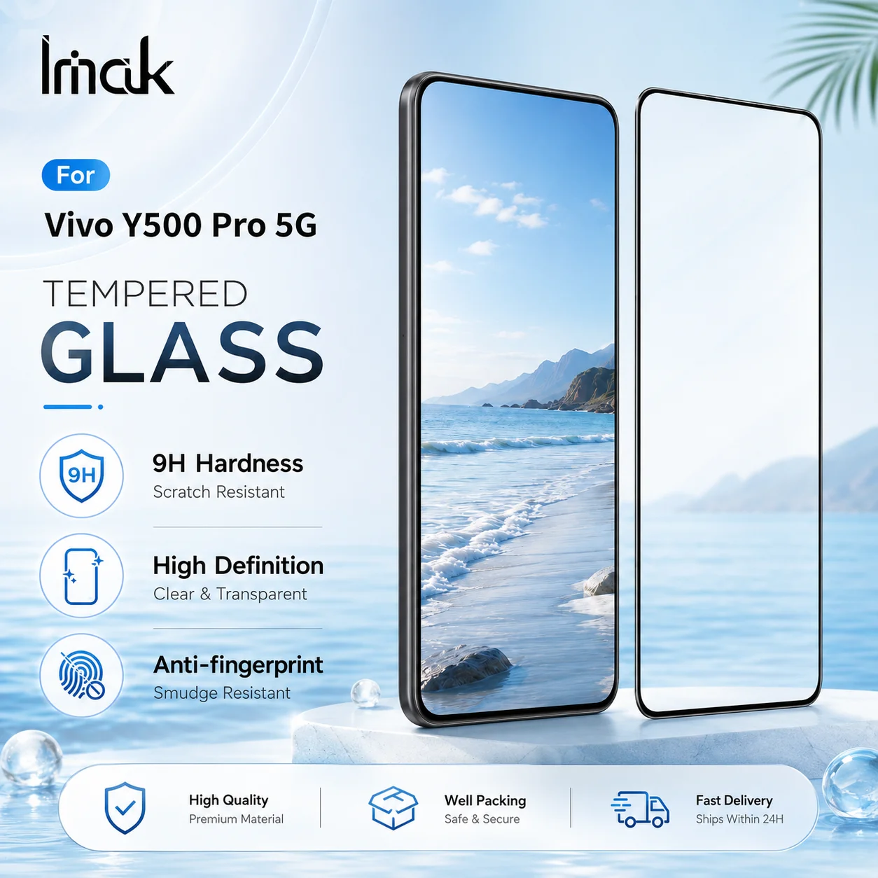 Tempered Glass For Vivo Y500 Pro V60 Lite 5G Global Protector Film 9H Hardness HD Clear FM0003