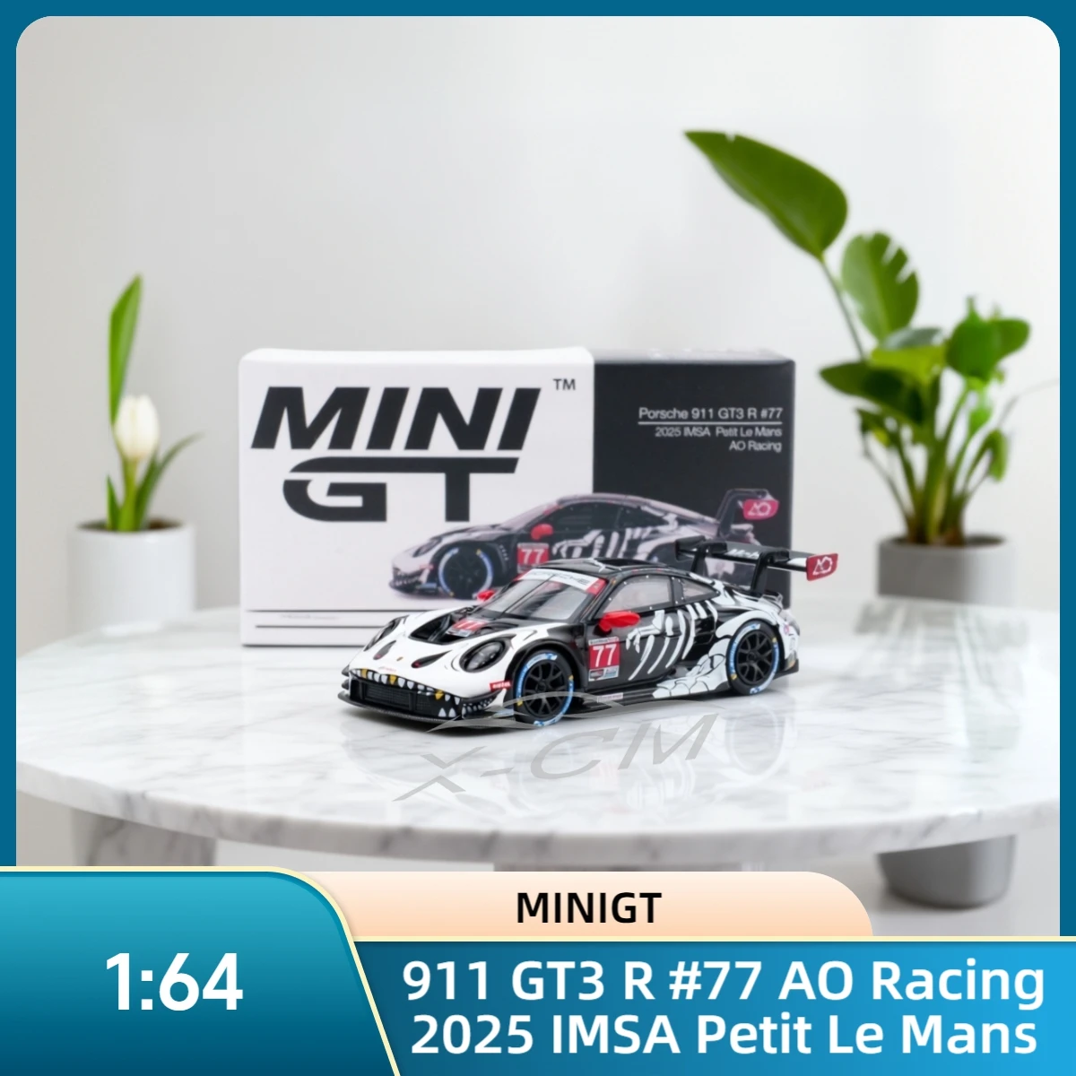 MINIGT 1/64ポルシェ911 1143 model collection Diecast Car Model MINIGT MINI GT 911 GT3 R #77 1:64 MGT01143-CH