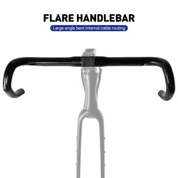 Gravel Handlebar Carbon Fiber 380/400/420/440 Flare Handlebar 16° Degrees Full Hiden Cable Handlebar Gravel Bicycle Accessories