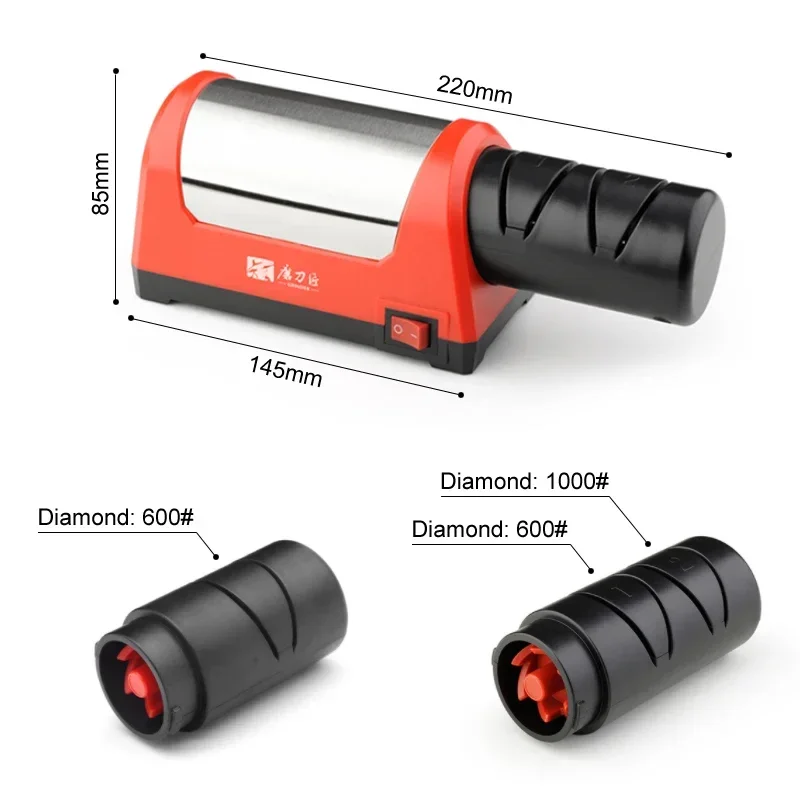 TAIDEA Electric Knife Sharpener Grit 600/1000# Diamond Sharpening stone Accessories Kitchen Sharpeners Knives Machine EU PLUG
