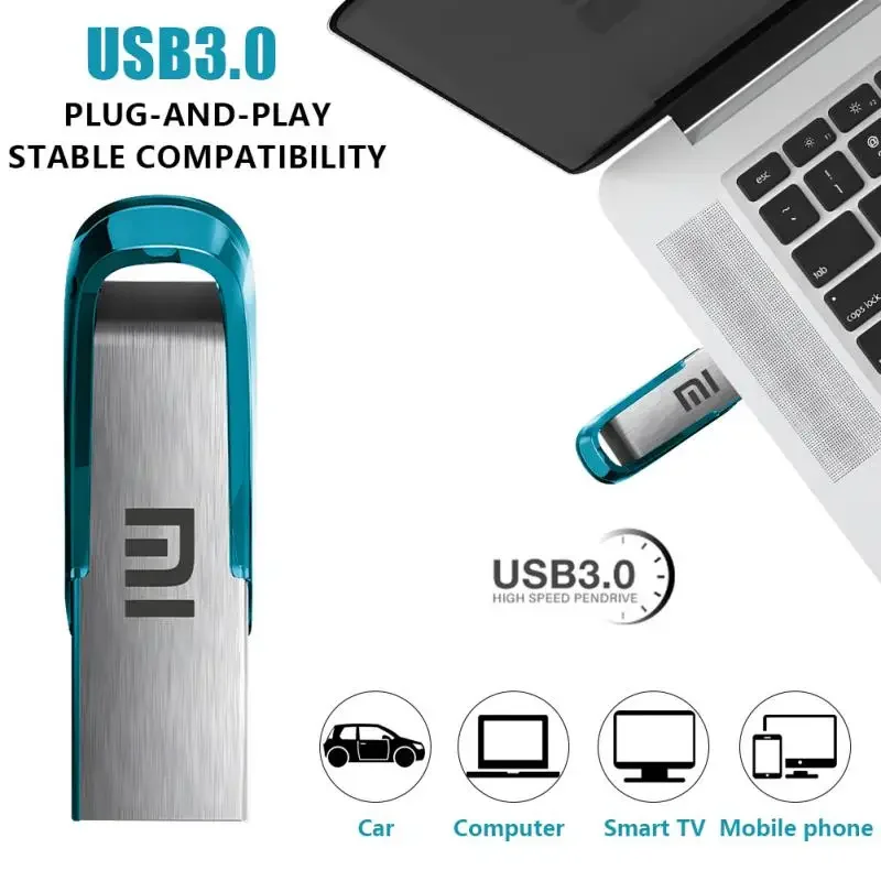 Original Xiaomi Pen Drive 2 TB USB 3.0 Flash Metal Drive 1TB Large Capacity High-Speed Transfer Storage Waterproof Memory U Disk