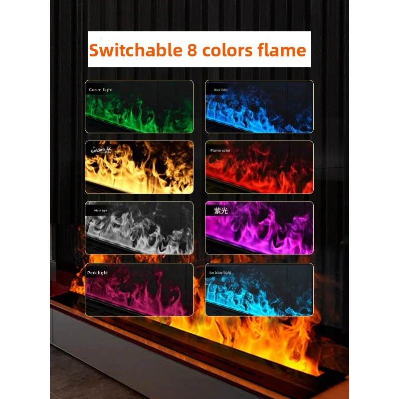 3D atomizing fireplace simulation fire European decorative embedded French household electronic fireplace flame TV cabinet