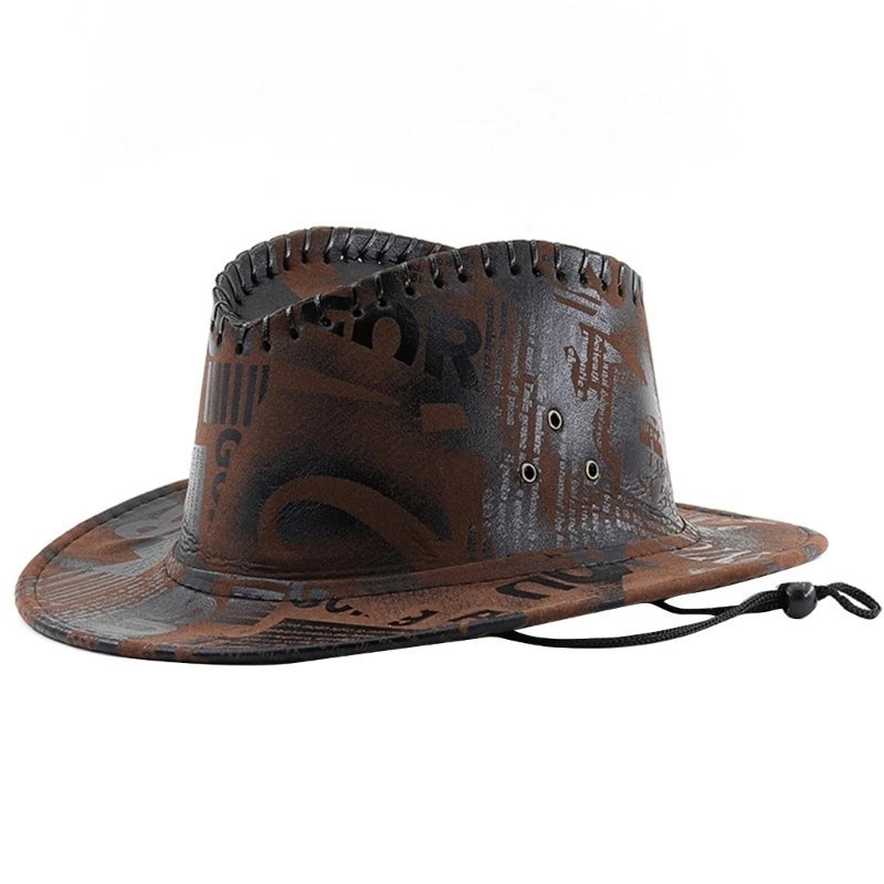 Wear Resistant Cowboy Hats Fashion Outdoor Adult Rolled Brims Cowboy Hats