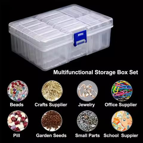 DIY Diamond Painting Embroidery Storage Box, Nail Art Jewelry Rhinestone Mosaic Storage Container, Multifunctional Storage Box