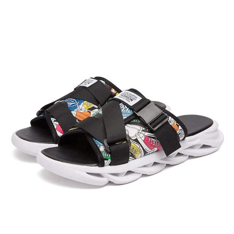 Slippers Men's Summer 2022 New Thick Bottom Korean Version of Trend of Men's Outdoor Non-slip Couples Beach a Word Sandals Women