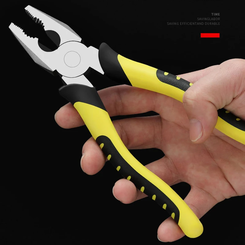 155mm Combination Pliers Soft Grip Hand Tools Kit Carbon Stee Tempered Tool Hardened Jaws & Cutting Edges