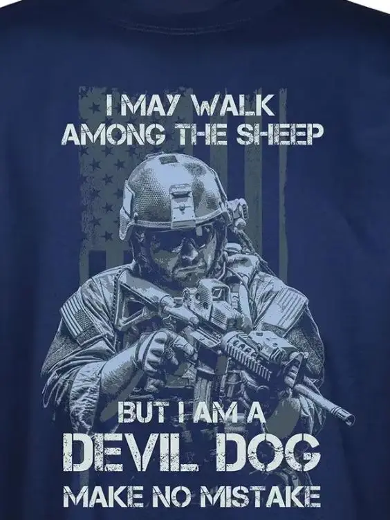 

Devil Dog Make No Mistake - US Marine Corps T-Shirt 100% Cotton O-Neck Short Sleeve Casual Mens T-shirt Size S-3XL