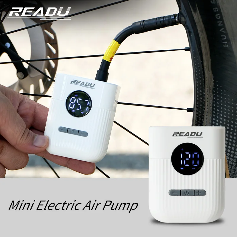 

READU мини-электрический воздушный насос портативный цифровой надувной насос 150PSI дорожный велосипедный насос аксессуары для велосипеда Schrader Presta шины