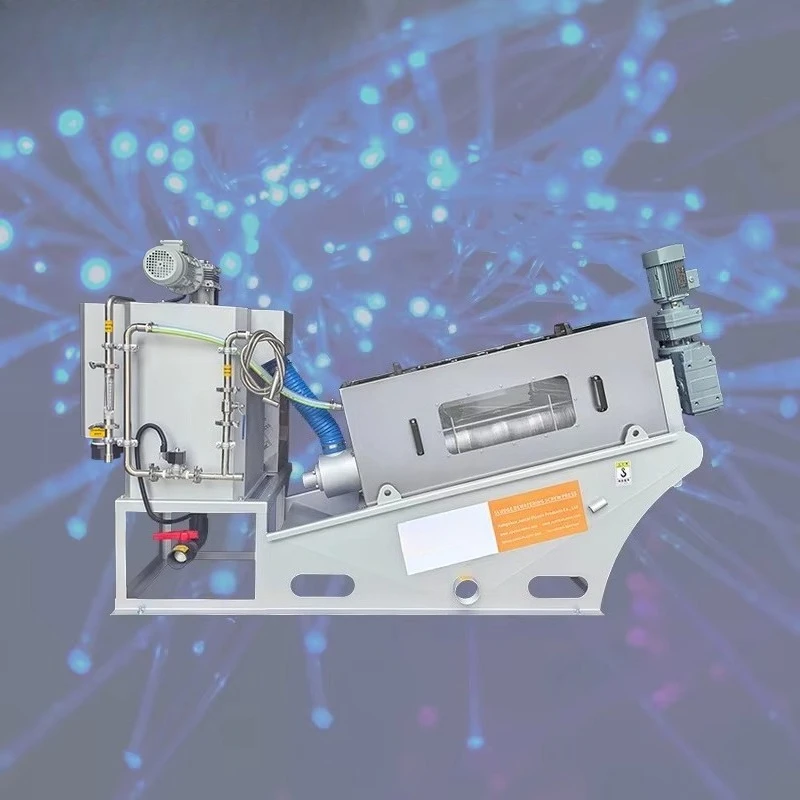 Automatic Screw Press Sludge Dewatering Machine for Urban Sewage Treatment Plant Upgrade