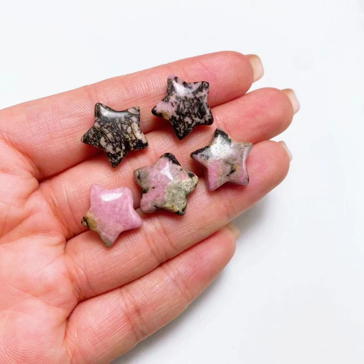 15MM Natural Mini Star Statue Crystal Quartz Stone Stars Meditation Healing Reiki Gemstone ciondolo fai da te regalo decorazione della casa