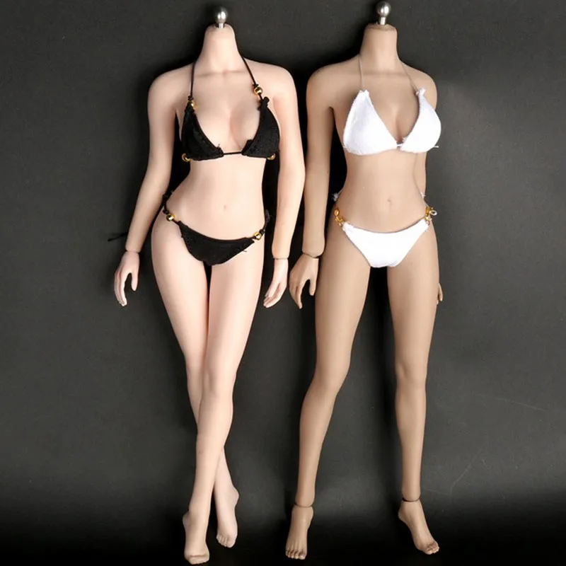 

1/6 Female Sexy Bikini Clothes White Black Two Pieces Bra Underpants Lingerie Underwear Swimsuit For 12" Action Figures Body
