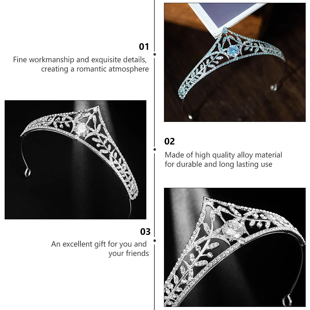 

Bridal Headwear Bride Tiaras Hair Accessories Wedding Headpiece Durable Alloy Romantic Elegant Prom Homecomings Garden