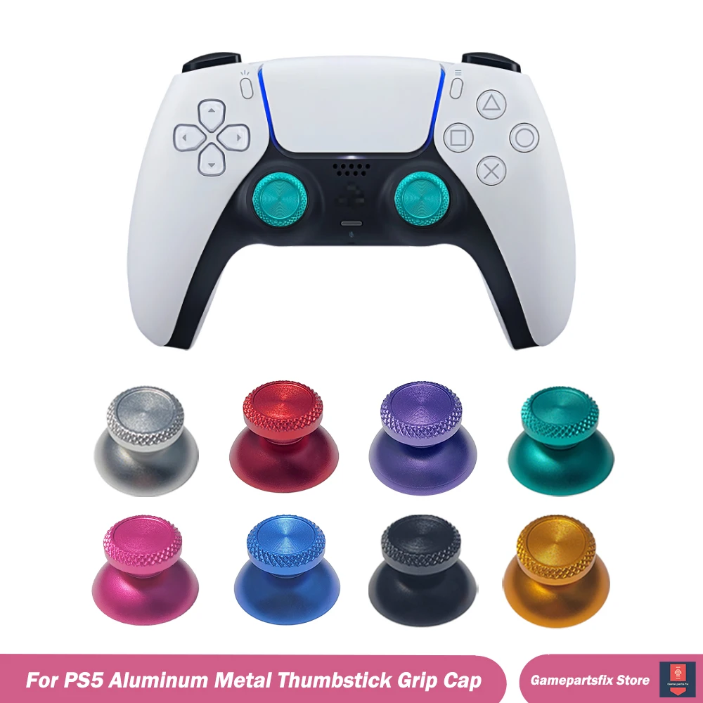 

2/10pcs Aluminum Alloy Analog Joystick Thumbstick Grip Cap for PS5 Controller Gamepad Accessories Replacement Rocker Caps
