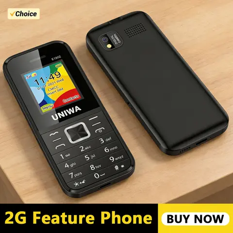 UNIWA E1802 GSM Senior Push-button Phone Long Standby Big Buttons Loud Sound FM Radio Dual Sim Unlocked Cellphone