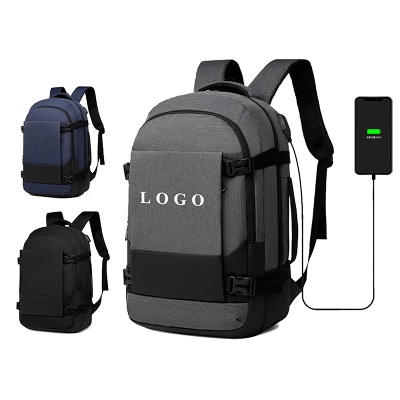 

Unisex Oxford Material Laptop Backpack with Solar Panel Convenient for Travel Carrying Laptops Essentials Shoulder Strap System