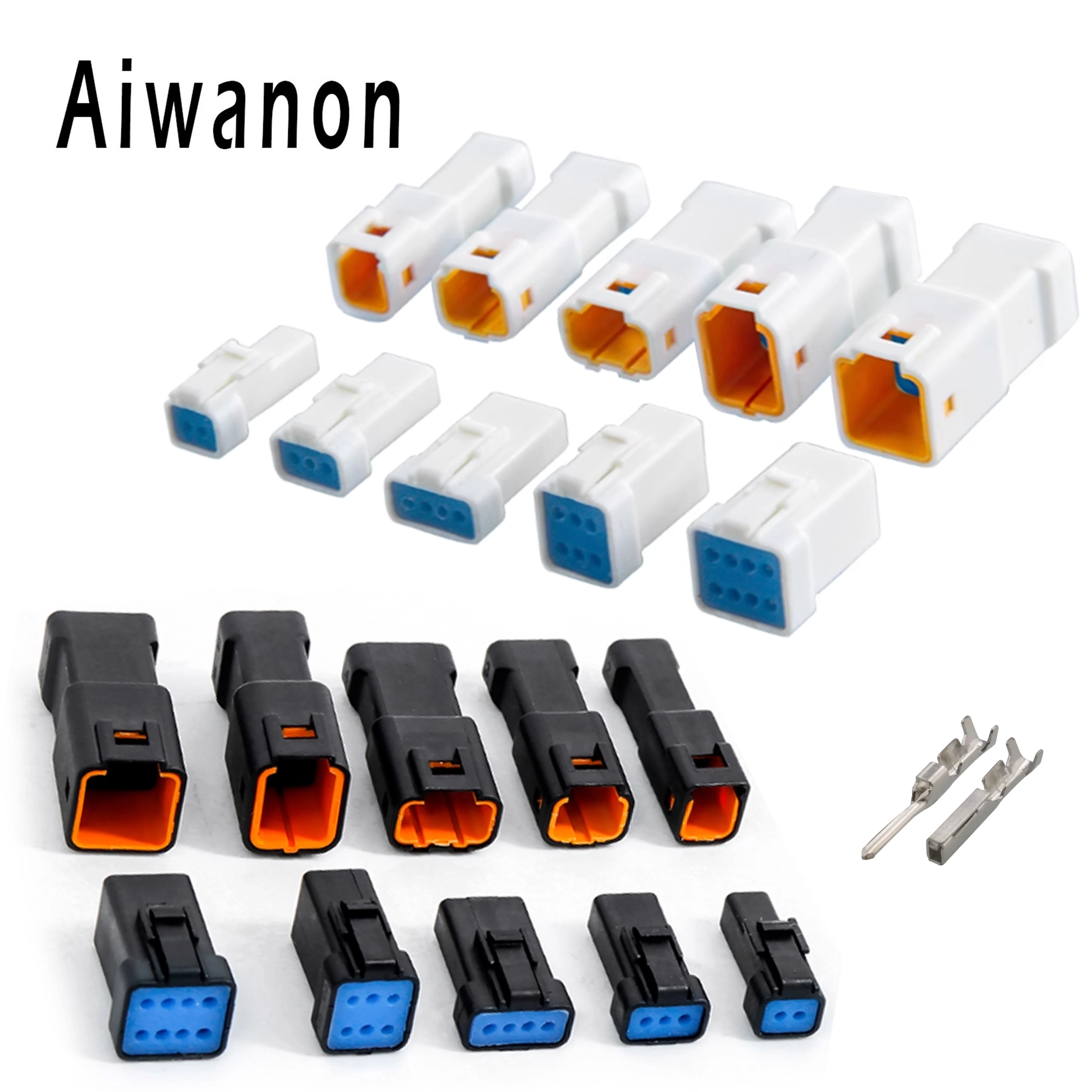 

1 Set 2 3 4 6 8 Pin JWPF 0.7mm Car Micro Electrical Connectors Waterproof Female Male Wire Harness Plug For Benz BMW JST-02T