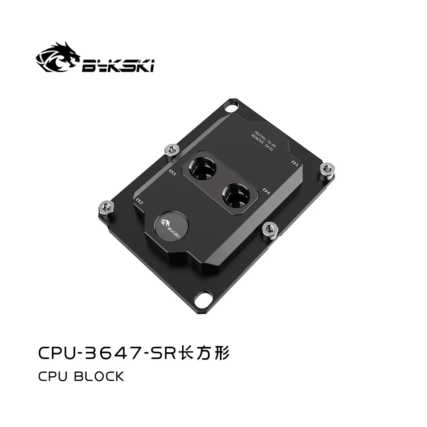 Bykski CPU Water Block For Intel Socket LGA3647 Processor Server Cooler Computer Liquid Cooling,Brass+Copper,G1/4