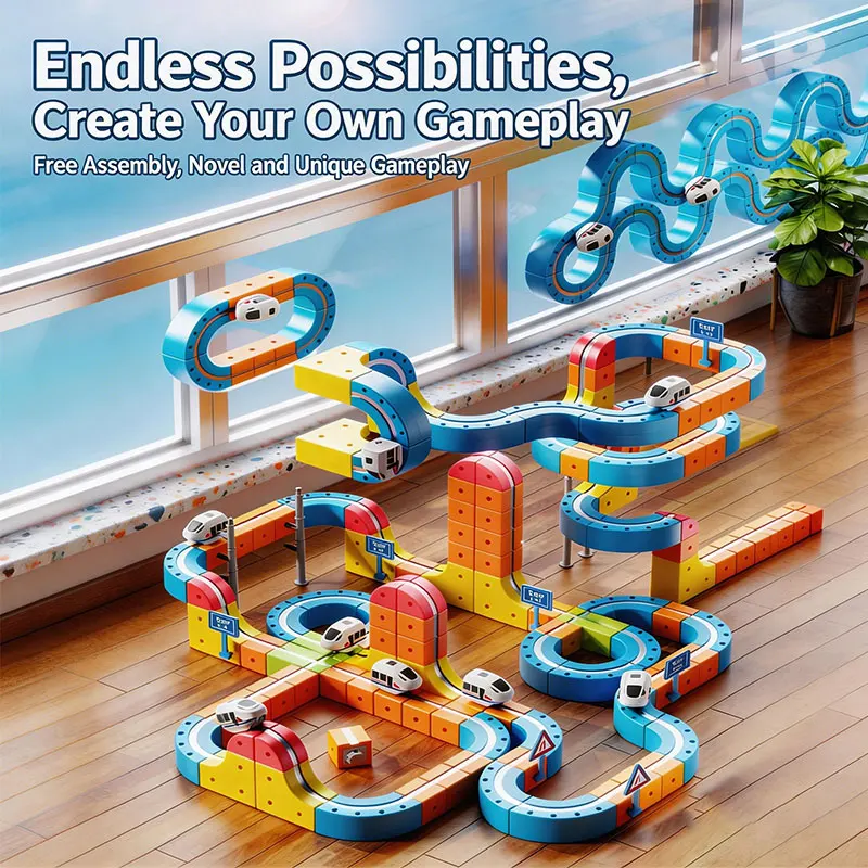 

Детский волшебный электрический поезд-конструктор с изменяемыми рельсами, развивающий набор игрушек для детей, подарки на день рождения и Рождество