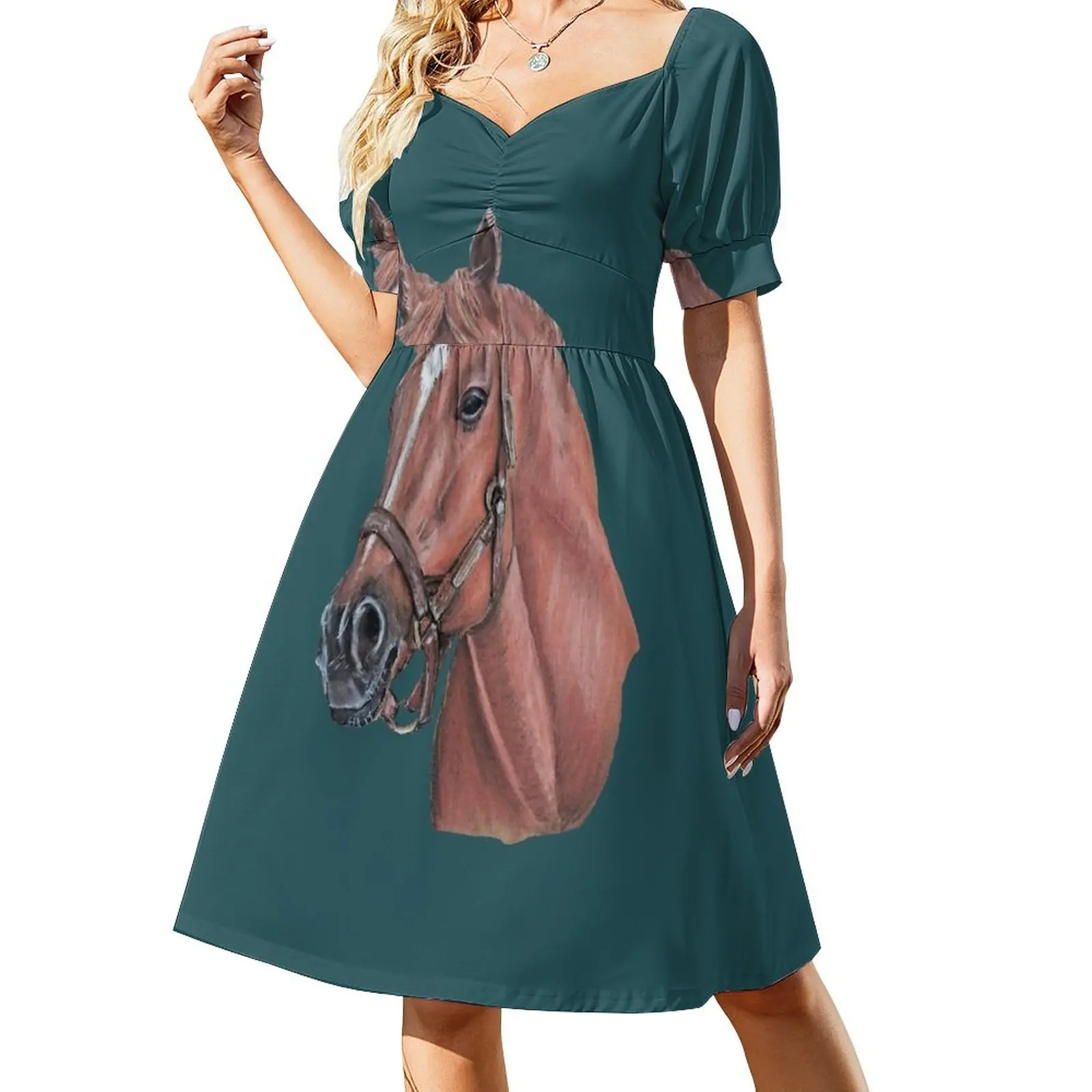 

Big Red Secretariat, Race Horse Dress beach dress Women's summer dress