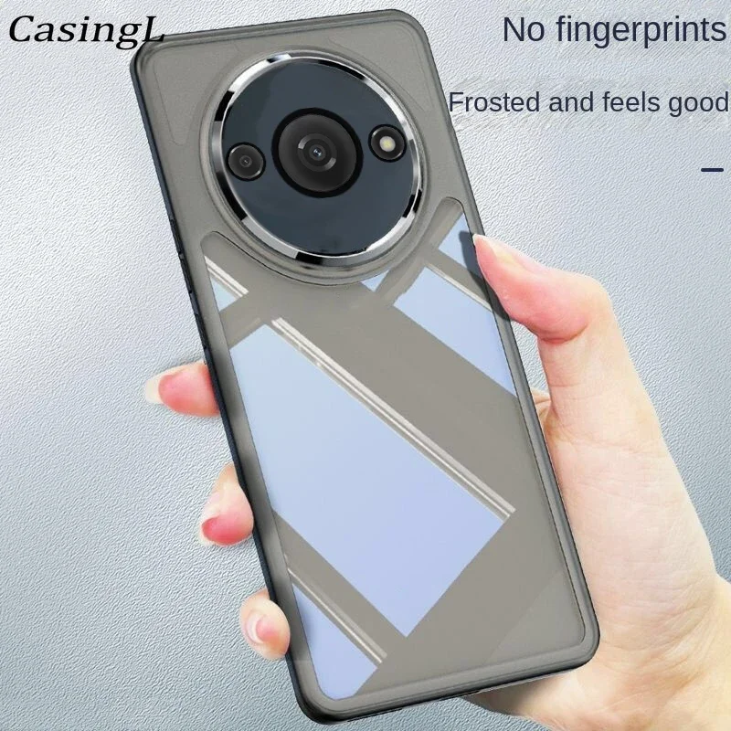 Coque transparente en silicone translucide pour Redmi, protection d'objectif antichoc, coque complète pour document solide, Redmi A3 A4 A2 Plus + boîtier