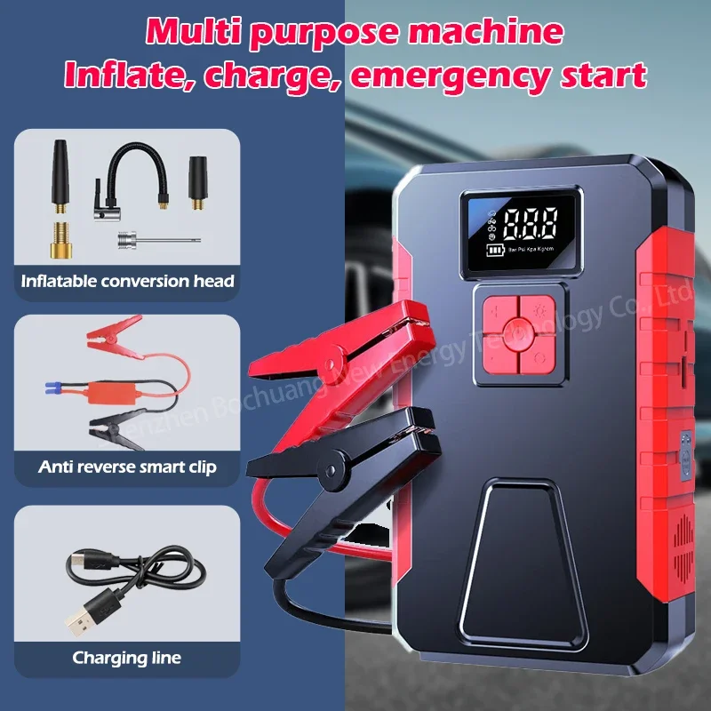 

29800mAh Power Bank 2000A 12V Car Battery Jump Starter Portable Charger Car Booster Auto Starting Device Emergency Starter