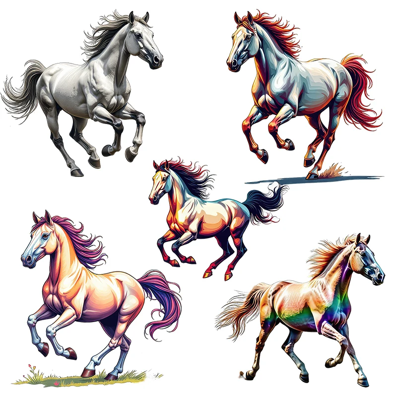 Three Ratels CG253 Running horses, animal art wall stickers for home decoration computer decals car body stickers