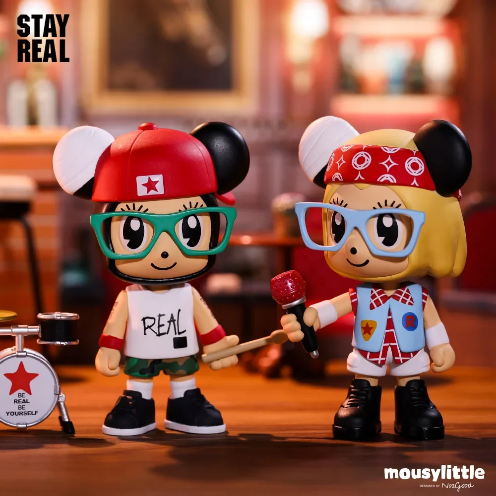 

USER-X pop mart mousy little Rock wave Series Blind Box Toys mouse popmart Anime Figures doll Cute Girl Christmas Birthday Gift