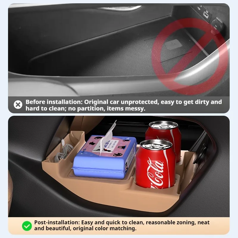 مناسبة لجيلي Xingyue L 2025 نموذج وحدة التحكم المركزية سيليكون صندوق تخزين صندوق تخزين تعديل اكسسوارات السيارات