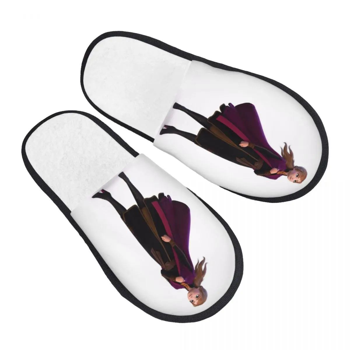 

Женские домашние тапочки с индивидуальным принтом «Холодное сердце» (Анна), мягкие, теплые, с эффектом памяти, пушистые, для дома и улицы