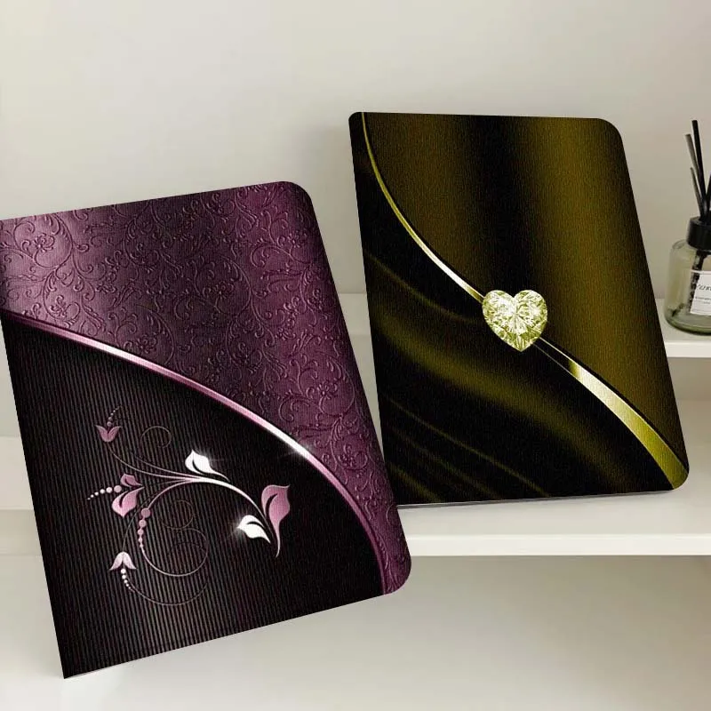 

Роскошный чехол-книжка из карбонового волокна в форме сердца для Apple iPad Pro/Air 13 (2-го, 7-го, 6-го поколений, 2025, M2, M3, M4, M5, 12.9, 13 дюймов) – идеальный подарок