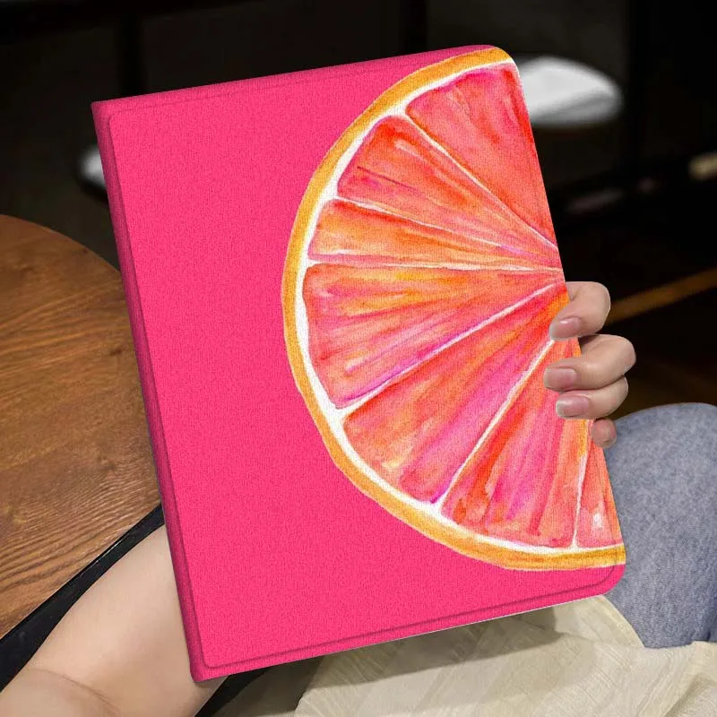 Cute Orange Pattern For Huawei MediaPad MatePad Honor Pro V6 9 V8 X9 X 10 13.3 11 Inch Pen Tray Tablet Case Popular