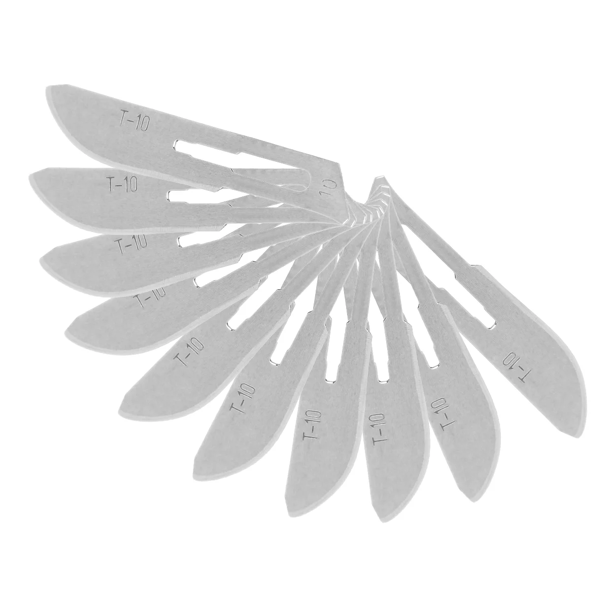 10 PCS Multifunctional Stainless Steel Blades Surgical Blades - Size 10 (Silver) Surgical blade