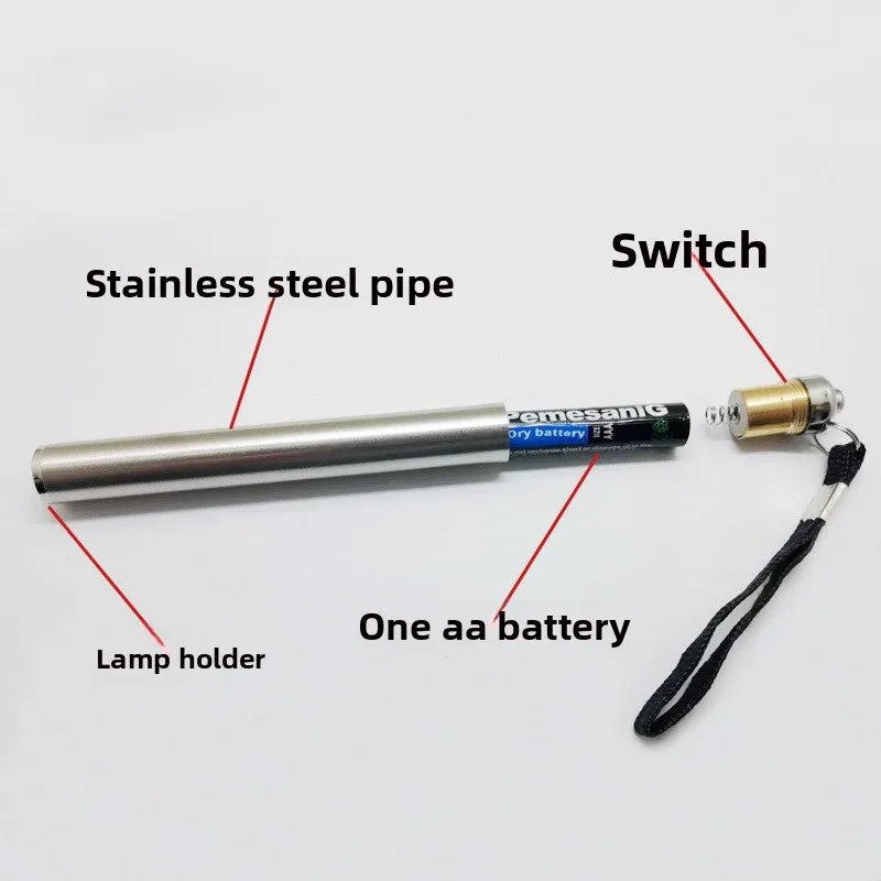Stainless Steel Mini Led Flashlight - High Lumen, Perfect for Travel, Camping, Outdoor Night Hiking, and Emergency Use