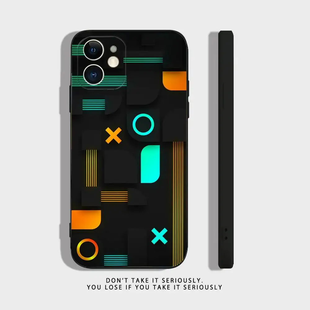 حافظة هاتف لوحدة التحكم في الألعاب Gamepad Play لهاتف iPhone 16,15,14,13,12,11,Pro,X,XS,Max,XR,Plus,Mini Soft Silicone Black مقاومة للصدمات