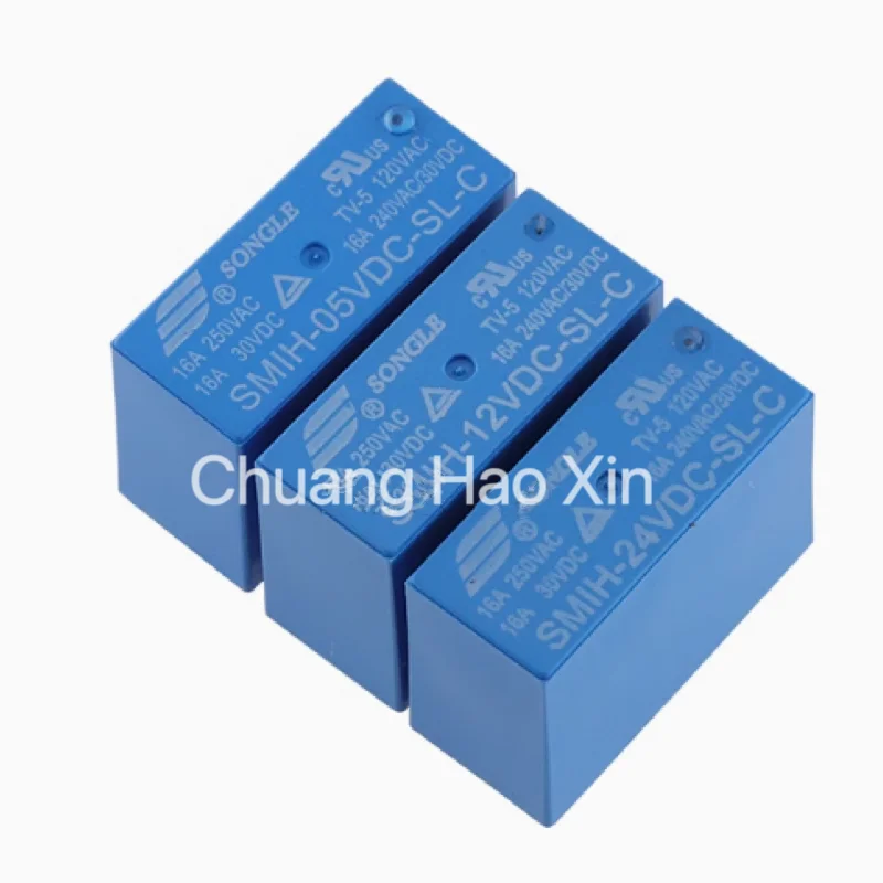 5Pcs/NEW SMIH-05V 12V 24VDC-SL-A-SL-C 6-pin/8-pin 16A normally open proxy Songle relay