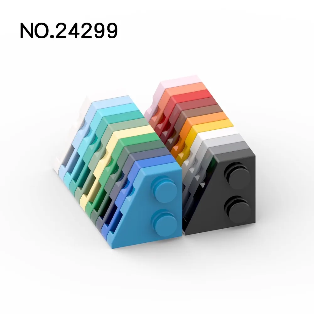 20pcs MOC Compatible Assembles Particles 24299 Wedge Plate 2 x 2 Left Building Blocks DIY Educational High-Tech Spare Toys