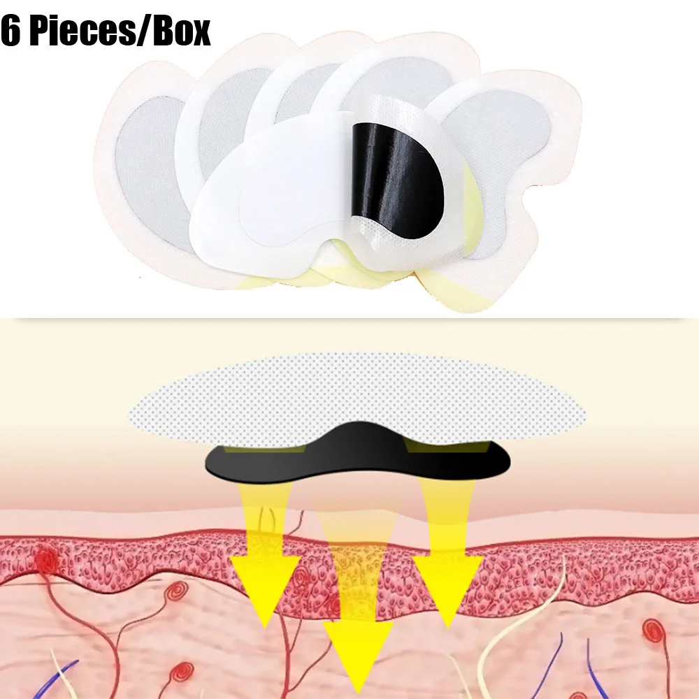 6pcs/Bag Organic Lymphatic Drainage Detox Patch Anti-Swelling Patch Effective Painless Treatment Breast Lymph Nodes Patch