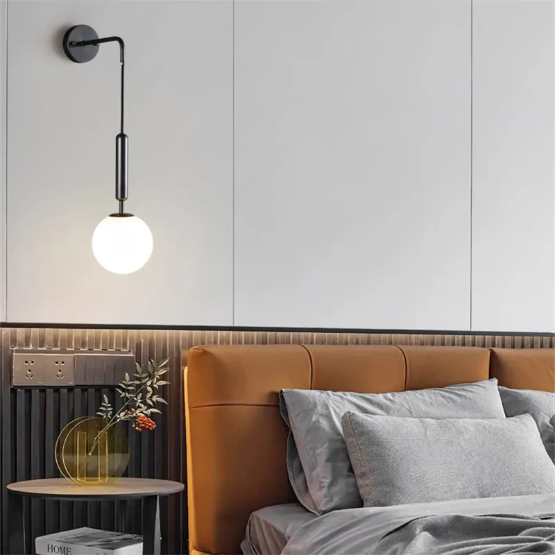 TYLA Modern Indoor Brass Sconce Light LED Simply Creative Copper Wall Lamp for Home Bed Room Decor