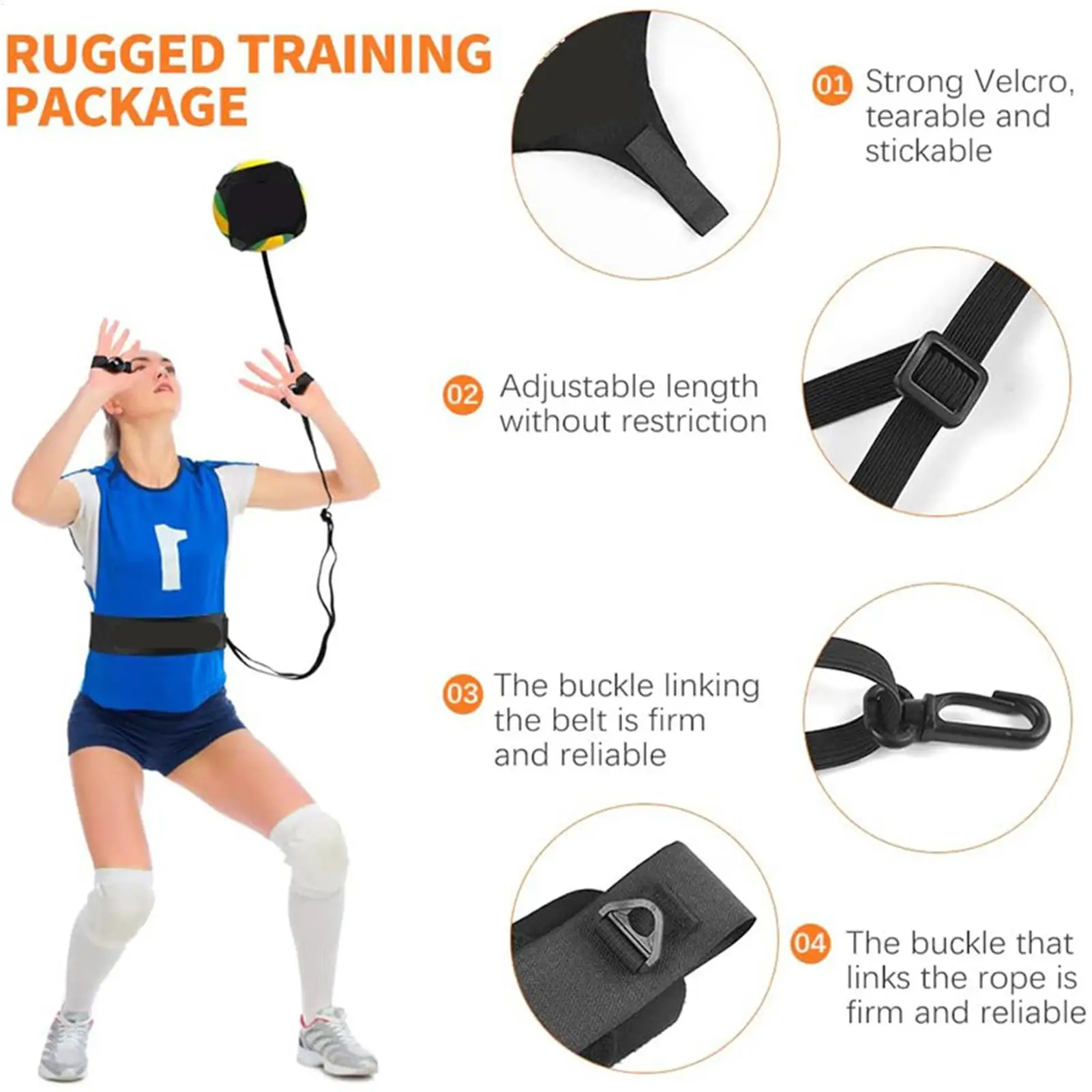 Volleyball Training Equipment Solo Volleyball Passing Trainer Volleyball Rebounder Trainer Kit For High School Athletes Club