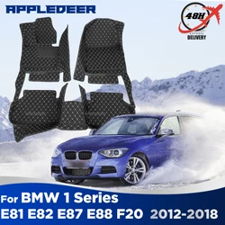 Car Floor Mats For BMW 1 Series E81 2 Door 2007-2011 E82 E87 E88 F20 4 Door 2012-2018 Auto Carpet Cover Interior Accessories
