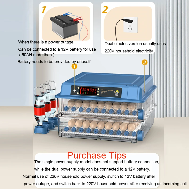 6/9/12/15 Egg Turner Incubators Full Automatic Temperature Control Bird Quail Chick Eggs Hatcher Farm Incubation Tool 220V 110V