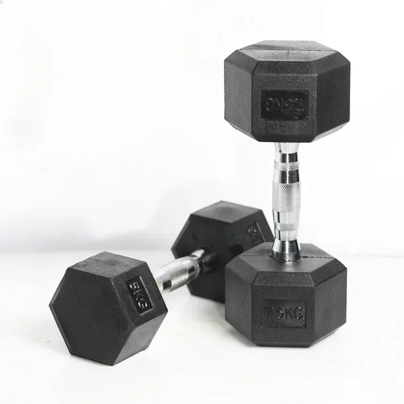 Manufacturer Fitness Free Weights Rubber 35kg Dumbel Gym Training Weight Lifting Hex Dumbbell Set